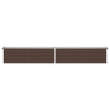 Garden Raised Bed Galvanised Steel 320x40x45 cm Brown