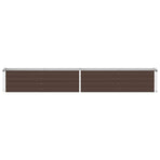 Garden Raised Bed Galvanised Steel 320x40x45 cm Brown