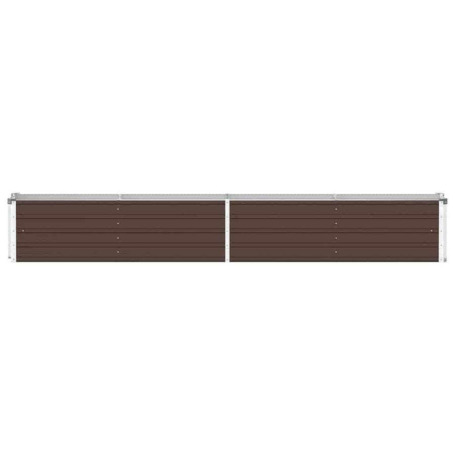 Garden Raised Bed Galvanised Steel 320x40x45 cm Brown