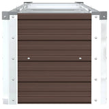 Garden Raised Bed Galvanised Steel 320x40x45 cm Brown - 45-Degree Angle