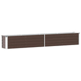 Garden Raised Bed Galvanised Steel 320x40x45 cm Brown