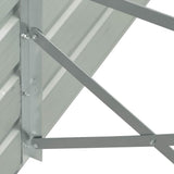 Garden Raised Bed Galvanised Steel 320x40x45 cm Brown