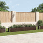 Garden Raised Bed Galvanised Steel 320x40x45 cm Brown