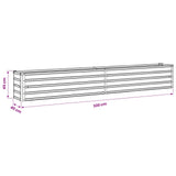 Garden Raised Bed Galvanised Steel 320x40x45 cm Anthracite