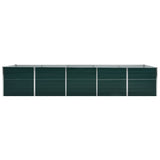 Garden Raised Bed Galvanised Steel 400x80x45 cm Green