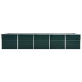 Garden Raised Bed Galvanised Steel 400x80x45 cm Green - Side View