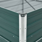 Garden Raised Bed Galvanised Steel 400x80x45 cm Green