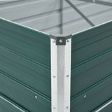 Garden Raised Bed Galvanised Steel 400x80x45 cm Green - 45-Degree Angle