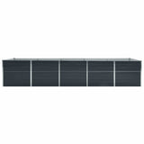 Garden Raised Bed Galvanised Steel 400x80x45 cm Anthracite