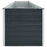 Garden Raised Bed Galvanised Steel 400x80x45 cm Anthracite