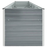 Garden Raised Bed Galvanised Steel 400x80x77 cm Grey