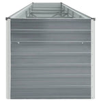 Garden Raised Bed Galvanised Steel 400x80x77 cm Grey