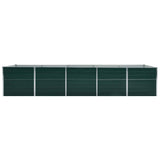 Garden Raised Bed Galvanised Steel 400x80x77 cm Green