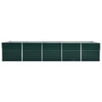 Garden Raised Bed Galvanised Steel 400x80x77 cm Green