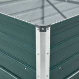 Garden Raised Bed Galvanised Steel 400x80x77 cm Green - 45-Degree Angle