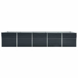 Garden Raised Bed Galvanised Steel 400x80x77 cm Anthracite