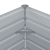 Garden Raised Bed Galvanised Steel 480x80x45 cm Grey