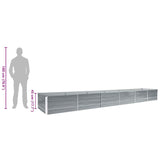 Garden Raised Bed Galvanised Steel 480x80x45 cm Grey - Extra Image