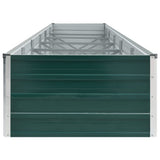 Garden Raised Bed Galvanised Steel 480x80x45 cm Green - Top-Down View