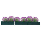 Garden Raised Bed Galvanised Steel 480x80x45 cm Green
