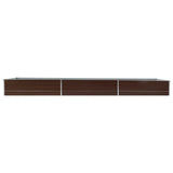 Garden Raised Bed Galvanised Steel 480x80x45 cm Brown - Side View