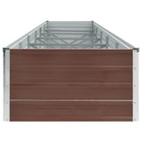 Garden Raised Bed Galvanised Steel 480x80x45 cm Brown - Top-Down View
