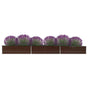 Garden Raised Bed Galvanised Steel 480x80x45 cm Brown