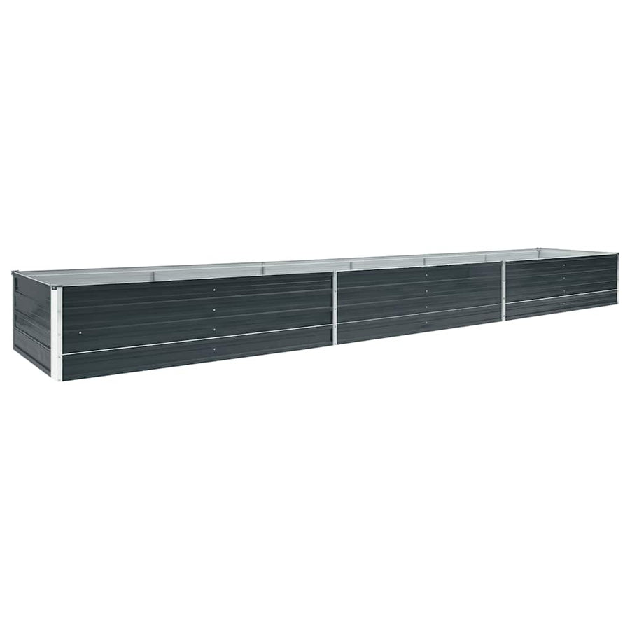 Garden Raised Bed Galvanised Steel 480x80x45 cm Anthracite