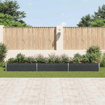 Garden Raised Bed Galvanised Steel 480x80x45 cm Anthracite