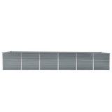 Garden Raised Bed Galvanised Steel 480x80x77 cm Grey
