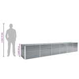 Garden Raised Bed Galvanised Steel 480x80x77 cm Grey - Extra Image