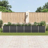 Garden Raised Bed Galvanised Steel 480x80x77 cm Anthracite
