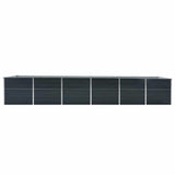 Garden Raised Bed Galvanised Steel 480x80x77 cm Anthracite - 45-Degree Angle