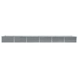 Garden Raised Bed Galvanised Steel 600x80x45 cm Grey