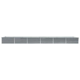 Garden Raised Bed Galvanised Steel 600x80x45 cm Grey - Side View