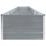 Garden Raised Bed Galvanised Steel 600x80x45 cm Grey