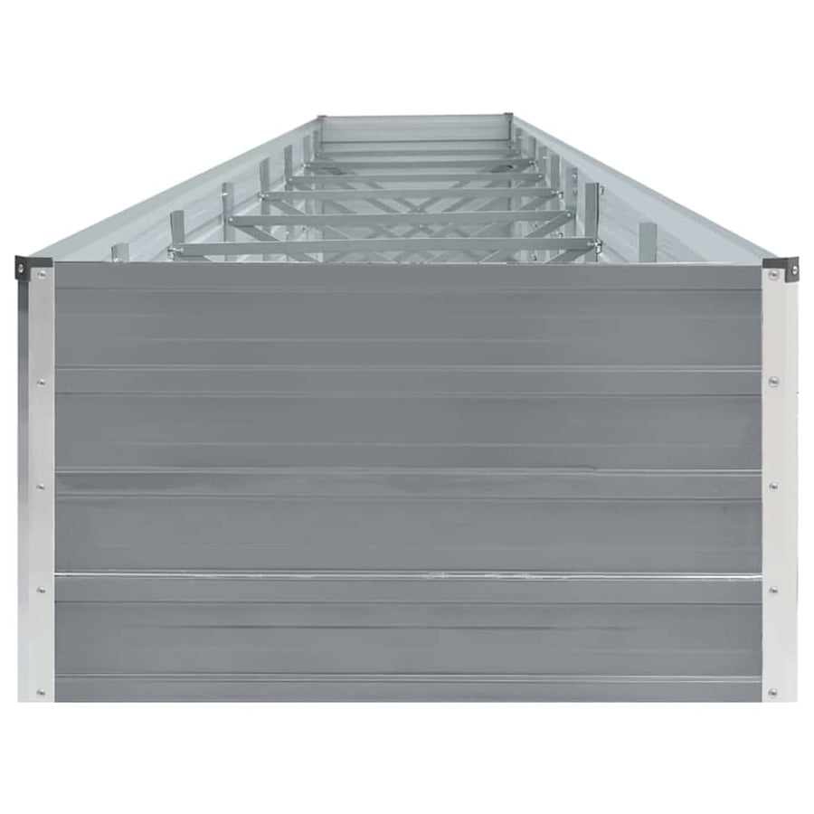 Garden Raised Bed Galvanised Steel 600x80x45 cm Grey