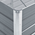 Garden Raised Bed Galvanised Steel 600x80x45 cm Grey