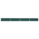 Garden Raised Bed Galvanised Steel 600x80x45 cm Green - Side View