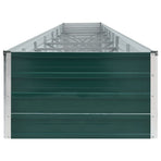Garden Raised Bed Galvanised Steel 600x80x45 cm Green