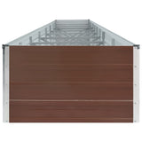 Garden Raised Bed Galvanised Steel 600x80x45 cm Brown
