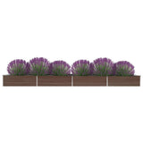 Garden Raised Bed Galvanised Steel 600x80x45 cm Brown
