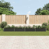 Garden Raised Bed Galvanised Steel 600x80x45 cm Anthracite - Side View