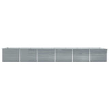 Garden Raised Bed Galvanised Steel 600x80x77 cm Grey