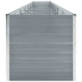 Garden Raised Bed Galvanised Steel 600x80x77 cm Grey