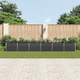 Garden Raised Bed Galvanised Steel 600x80x77 cm Anthracite - Side View