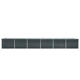 Garden Raised Bed Galvanised Steel 600x80x77 cm Anthracite - 45-Degree Angle