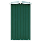 Log Storage Shed Galvanised Steel 172x91x154 cm Green - Top-Down View