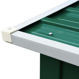 Log Storage Shed Galvanised Steel 172x91x154 cm Green - 45-Degree Angle