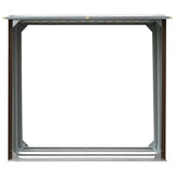 Log Storage Shed Galvanised Steel 172x91x154 cm Brown - Side View